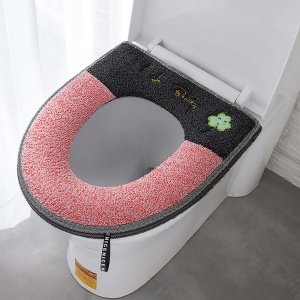 Winter Plush Soft Toilet Seat Cover With Handle